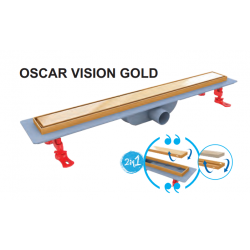 Κανάλι Ντουζιέρας Σιφών Duscheline Oscar Vision 60cm Χρυσό